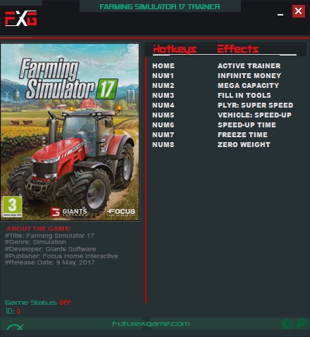 Farming Simulator 17 v1.5.3.1 (64Bits) Trainer +8